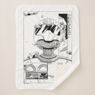 Toonami TOM 5 & SARA Comic Style Bumper Sherpa Deken