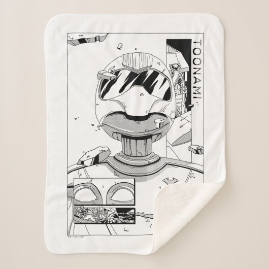 Toonami TOM 5 & SARA Comic Style Bumper Sherpa Deken (Voorkant)