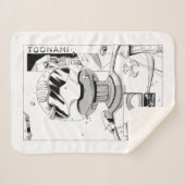 Toonami TOM 5 & SARA Comic Style Bumper Sherpa Deken (Voorkant (horizontaal))