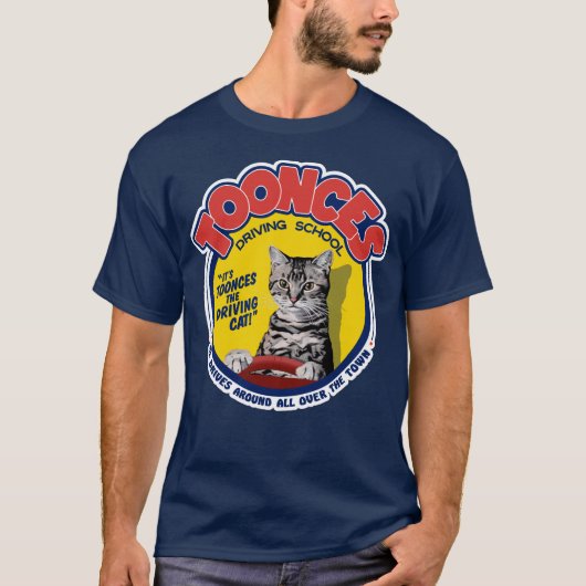 Toonces De Rijdende Kat Drivers School Classic SNL T-shirt (Voorkant)