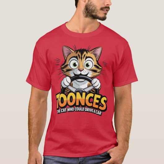 Toonces - De rijdende kat T-shirt (Voorkant)