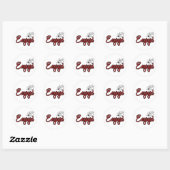 ToonDoveEngagedRed Ronde Sticker (Vel)
