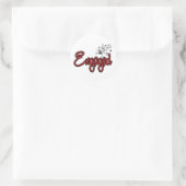 ToonDoveEngagedRed Ronde Sticker (Tas)