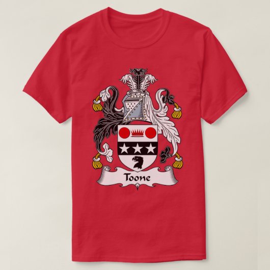 Toone Coat of Arms Family Crest T-shirt (Design voorkant)