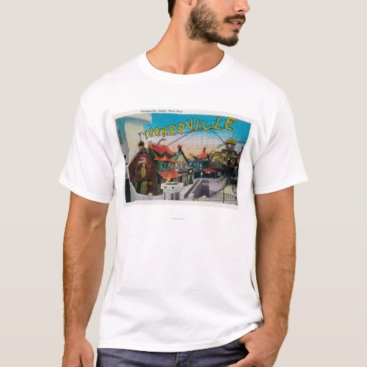 Toonerville op Ocean Park PierSanta Monica, CA T-shirt (Voorkant)