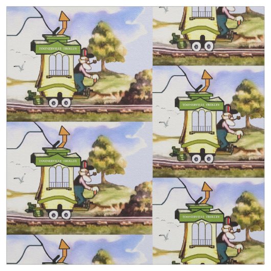 Toonerville Trolley Stof (Swatch)