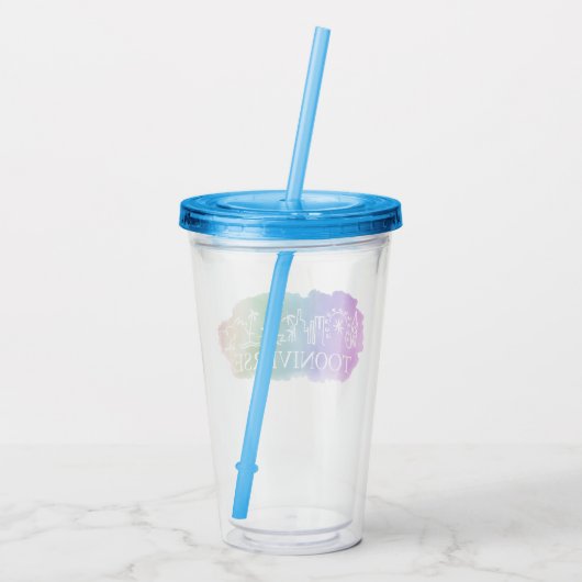 Tooniverse acryltrommel acryl drinkbeker (Achterkant)