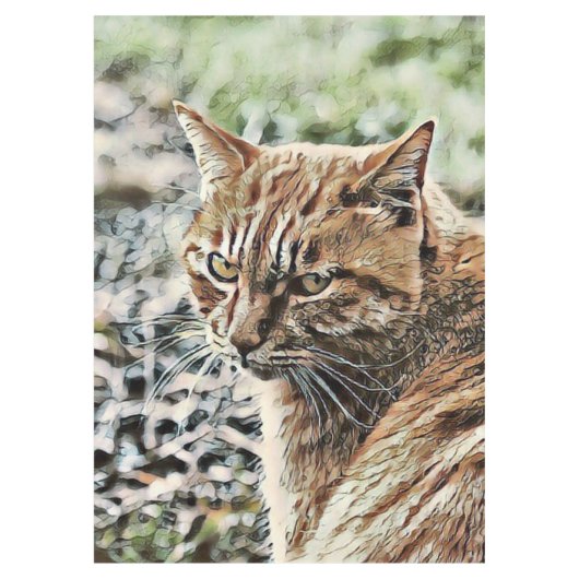 toonkat tafelkleed (Voorkant)