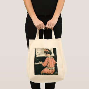 Toonladder door Jessie Willcox Smith, Pianomuziekm Tote Bag