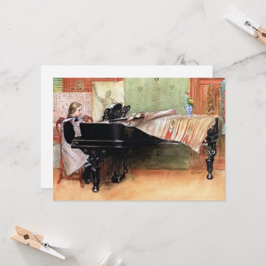 Toonladders spelen, schilderkunst, kaart (Voorkant / Achterkant in situ)