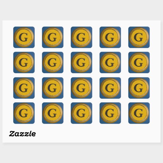 Toonsoort G Vierkante Sticker (Vel)