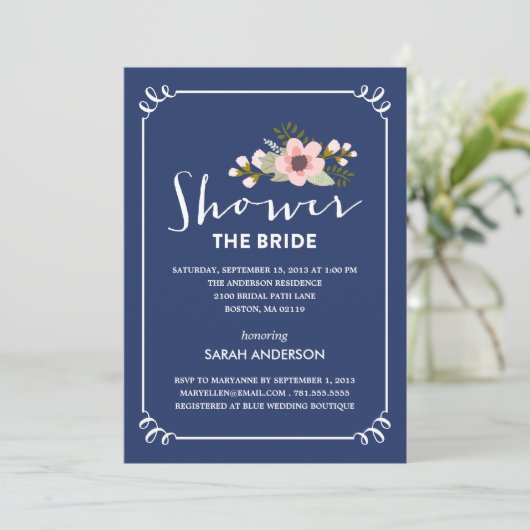 TOONT DE BRIDE | BRIDAL SHOWER INVITATION KAART (Staand voorkant)