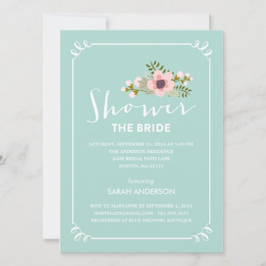 TOONT DE BRIDE | BRIDAL SHOWER INVITATION KAART (Voorkant)