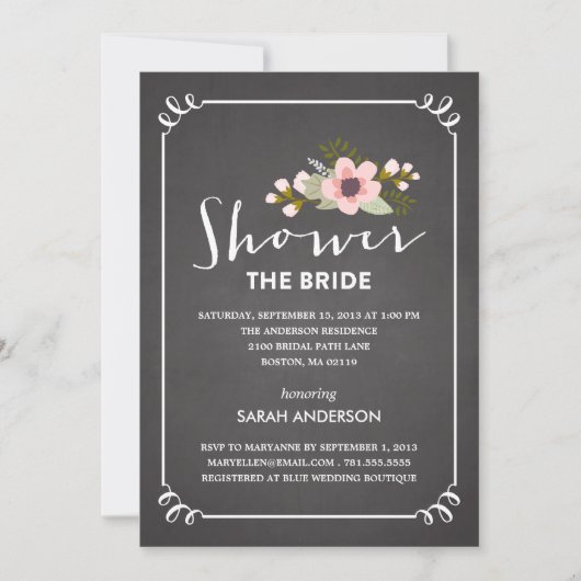 TOONT DE BRIDE | BRIDAL SHOWER INVITATION KAART (Voorkant)