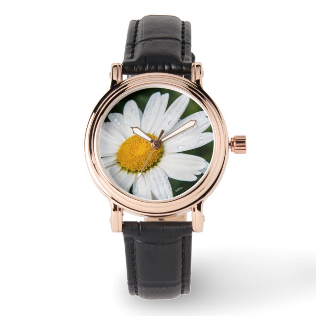 Toont de foto margriet horloge (Voorkant)