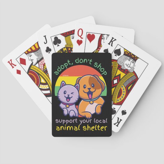 TOONT GEEN ONDERSTEUNING VOOR UW LOKALE DIERENSHEL POKERKAARTEN (Achterkant)