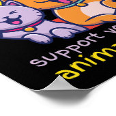 TOONT GEEN ONDERSTEUNING VOOR UW LOKALE DIERENSHEL POSTER (Hoek)