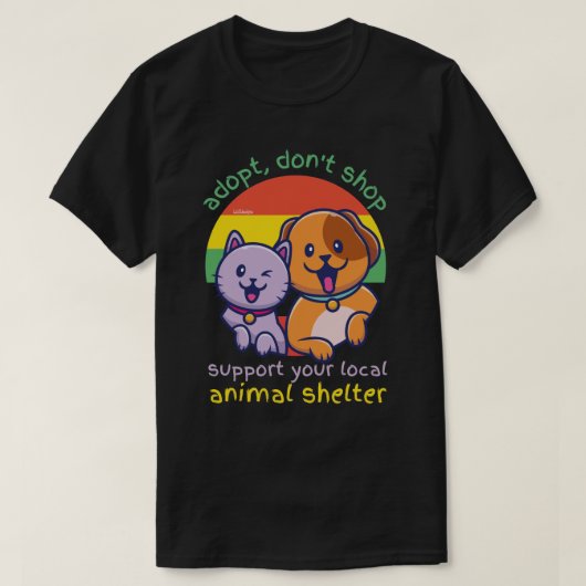 TOONT GEEN ONDERSTEUNING VOOR UW LOKALE DIERENSHEL T-SHIRT (Design voorkant)