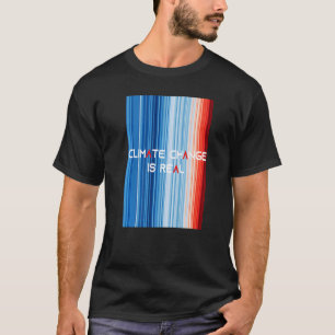 ToonUw Stripes KLIMAATVERANDERING IS ECHT de werel T-shirt