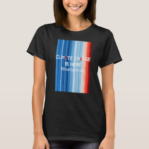 ToonUw Stripes KLIMAATVERANDERING IS HIER DE WEREL T-shirt