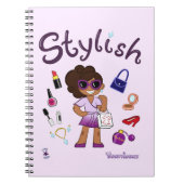 TOONVIDUALS Stijlvol meisje 1 spiraalboek Notitieboek (Voorkant)