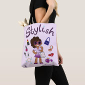 TOONVIDUALS stijlvol model meisje 1 Tas (Dichtbij)