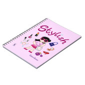 TOONVIDUALS Stijlvol model meisje 2 spiraalnotitie Notitieboek (Linkerzijde)