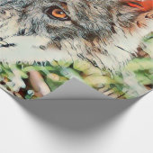 toonwolf cadeaupapier (Hoek)