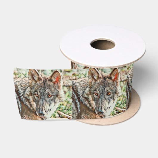 toonwolf satijnen lint (Spoel)