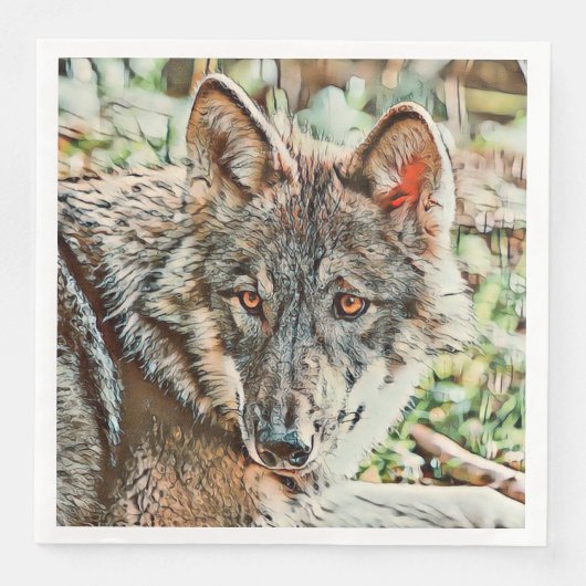 toonwolf servet (Voorkant)