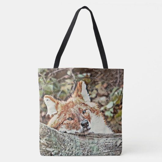 Toony Fox Tote Bag (Voorkant)