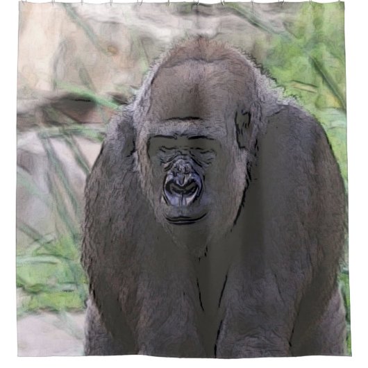 toony Gorilla Douchegordijn (Voorkant)