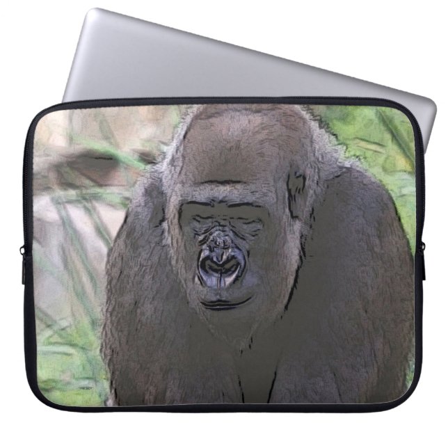 toony Gorilla Laptop Sleeve (Voorkant)