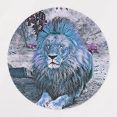 Toony lion blue labels (Design 2)