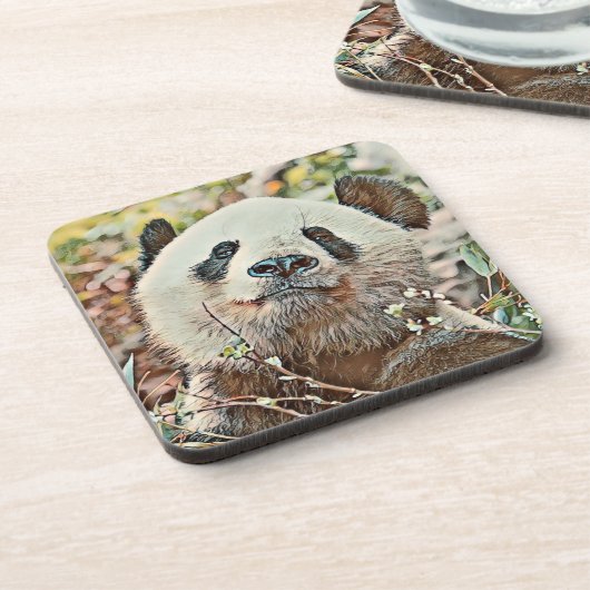 toony panda bier onderzetter (Linkerzijde)