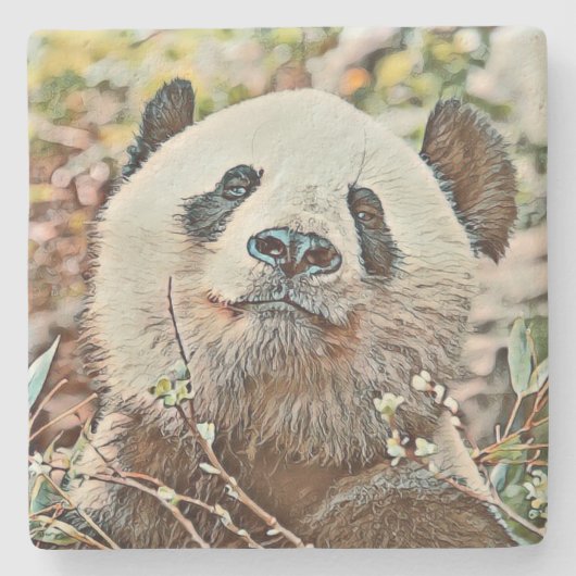 toony panda stenen onderzetter (Voorkant)