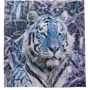 Toony Tiger blue Douchegordijn