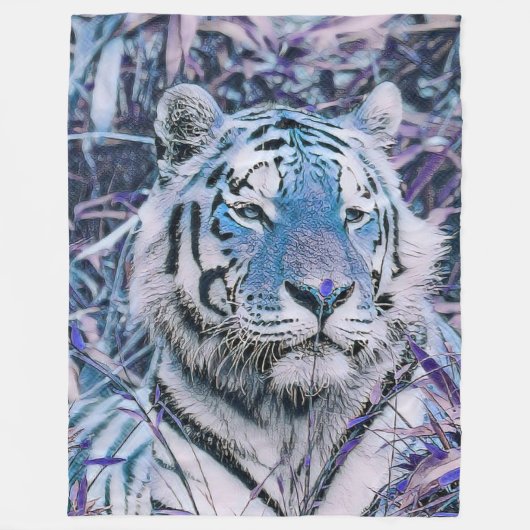 Toony Tiger blue Fleece Deken (Voorkant)