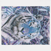 Toony Tiger blue Fleece Deken (Voorkant (Horizontaal))