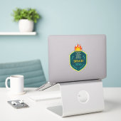 Toorts en Eed Sticker (Laptop op bureau)
