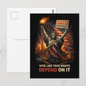 Toorts van Democratie Briefkaart (Voorkant / Achterkant)