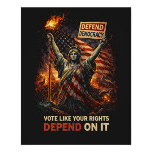 Toorts van Democratie Perfect Poster
