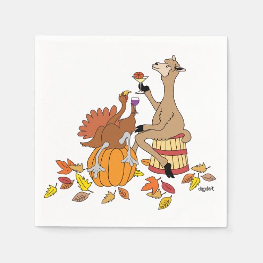 Toost Dankzeggingsdag Servet (Voorkant)