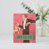 Toosts van de Heer van het Nieuwjaar van het Feestdagenkaart (Staand voorkant)