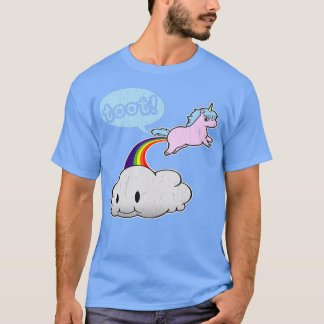 Toot Cute Unicorn Fart  vervormd design T-shirt