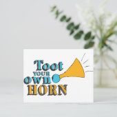 Toot je eigen Horn Inspirerend Art Horn Art Briefkaart (Staand voorkant)