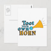 Toot je eigen Horn Inspirerend Art Horn Art Briefkaart (Voorkant / Achterkant)