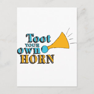 Toot je eigen Horn Inspirerend Art Horn Art Briefkaart
