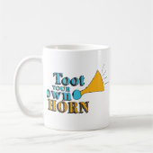 Toot je eigen Horn Inspirerend Art Horn Art Koffiemok (Links)