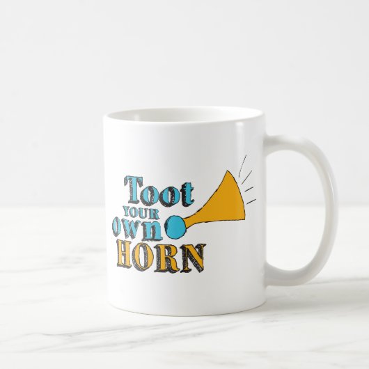 Toot je eigen Horn Inspirerend Art Horn Art Koffiemok (Rechts)